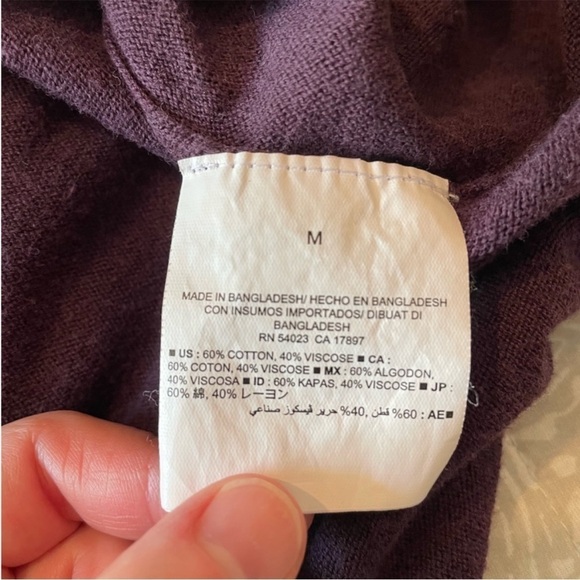 Old Navy Plum Purple Crew Neck Long Sleeve Sweater Medium - Picture 7 of 10